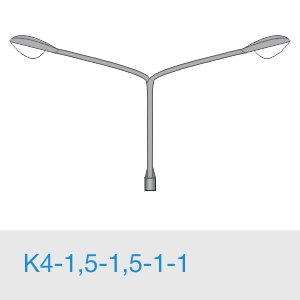 К4-1,5-1,5-1-1 консольный двухрожковый кронштейн