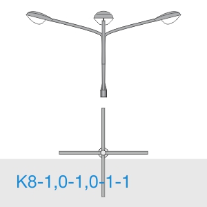 К8-1,0-1,0-1-1 консольный четырехрожковый кронштейн