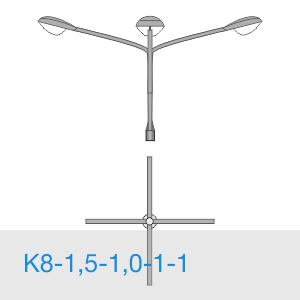 К8-1,5-1,0-1-1 консольный четырехрожковый кронштейн